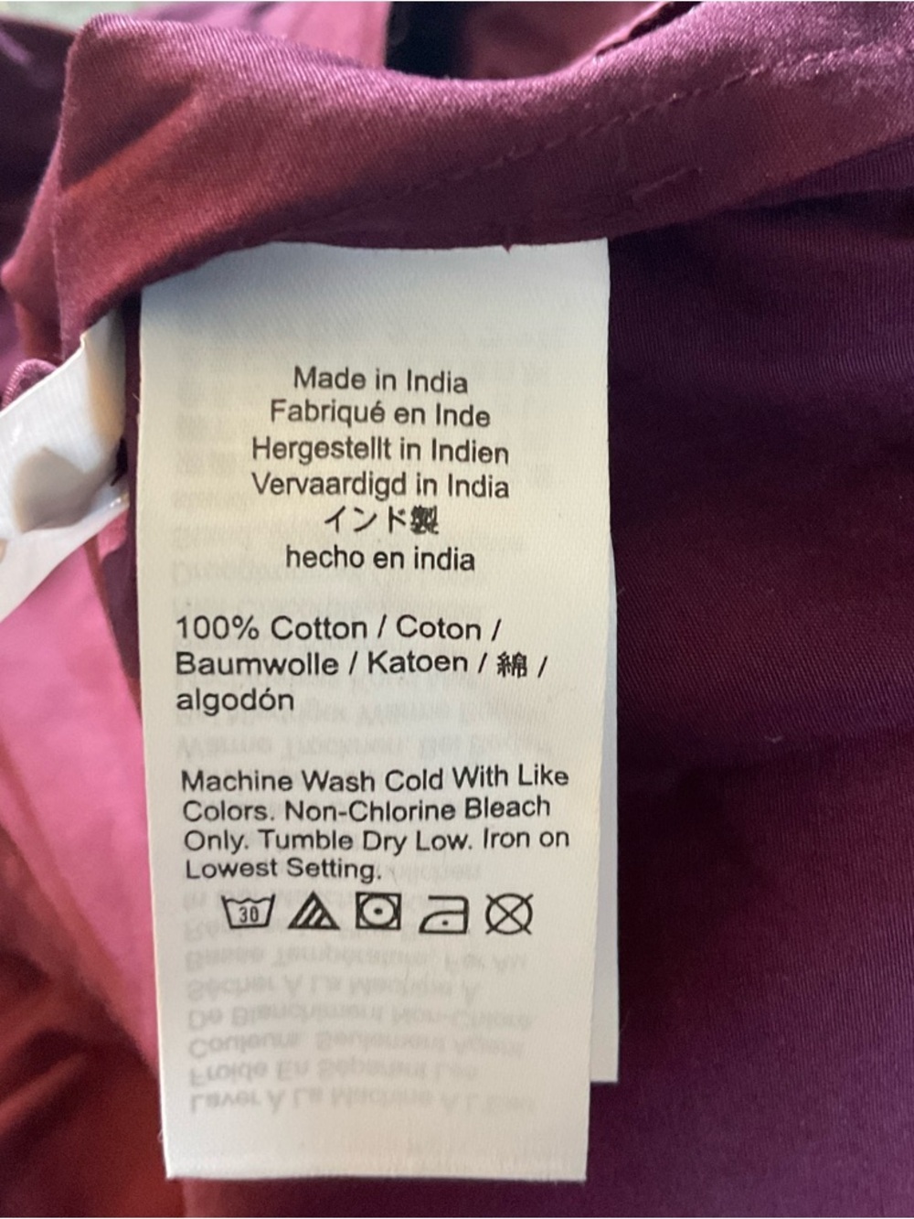 Madewell V-Neck Button-Front Top Dark Pomegranate Purple Tie Neck Size XS NWT - Picture 11 of 11